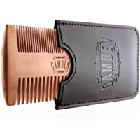 Peine para barba ultraligero de madera de peral de Camden Barbershop Company ● estuche incluido ● para el cuidado diario…